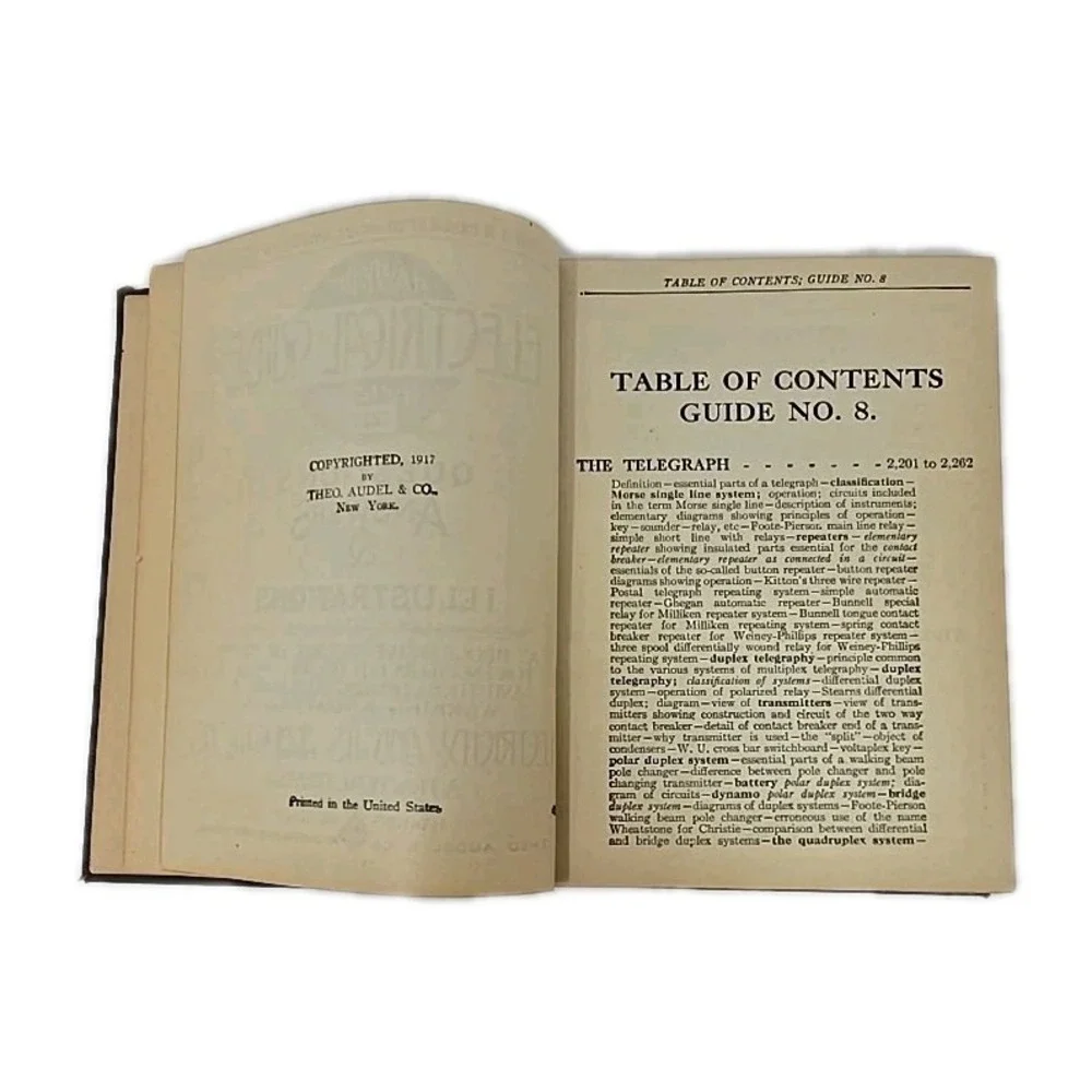 1917 Hawkins Electrical Guide #1 2nd Ed. & Guide #8 2nd Ed.  Lot of 2 Books U113